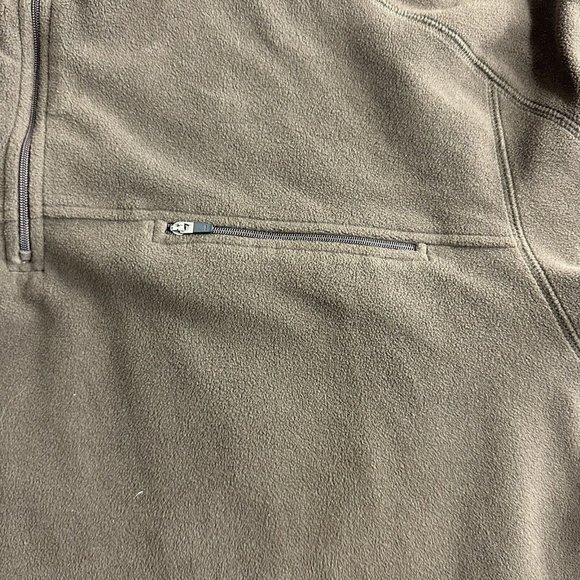 L.L. Bean Men's Size 2XL Pullover Sweater Quarter Zip Fleece Polyester Brown - Picture 5 of 8